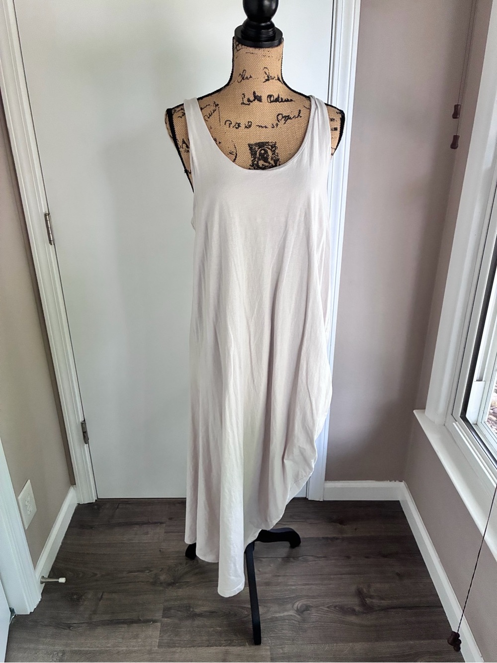 Zara Soft White Scoop Neck Maxi Tank Dress